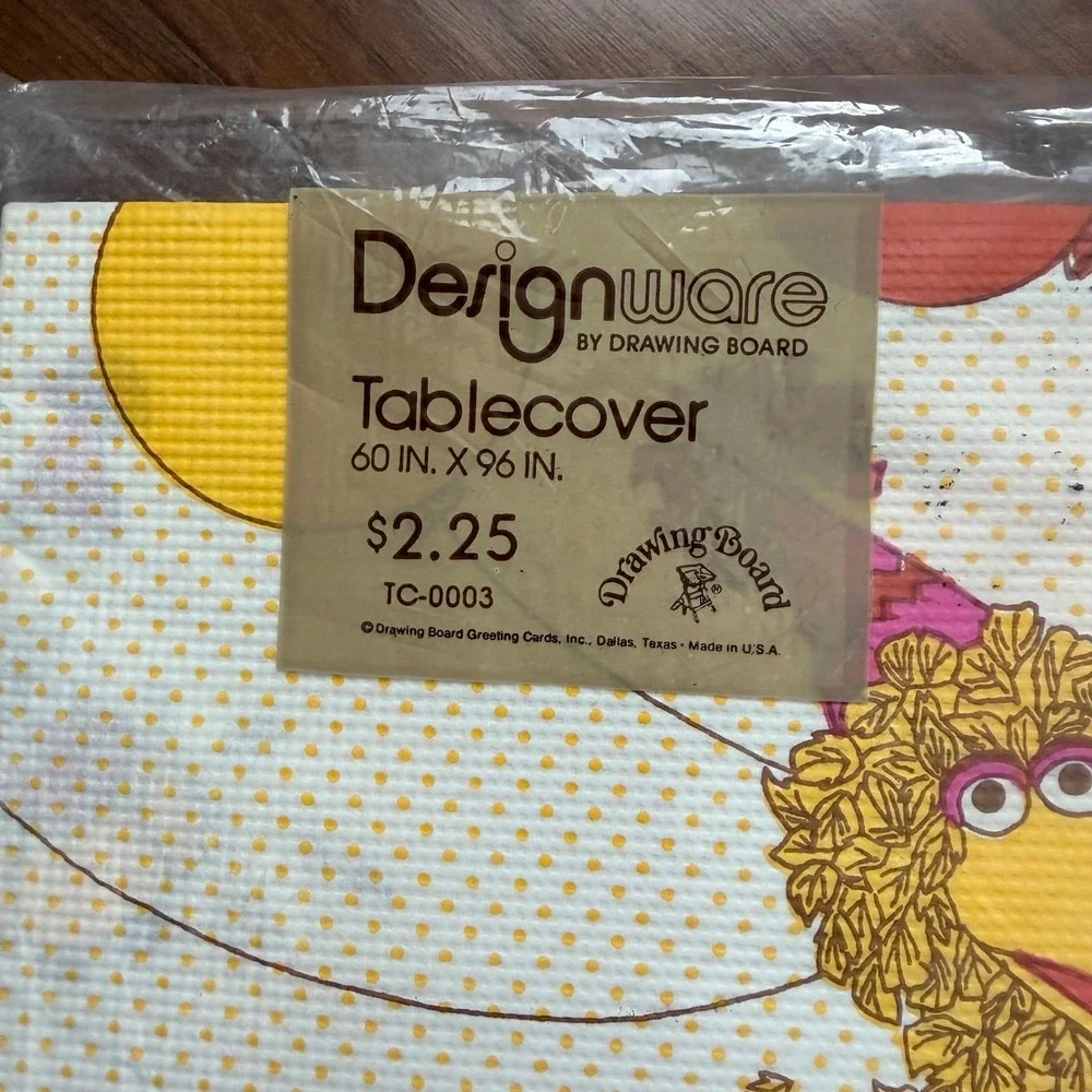 Sesame Street Birthday Party Big Bird Napkins & Table Cover 1977 Muppets inc NEW